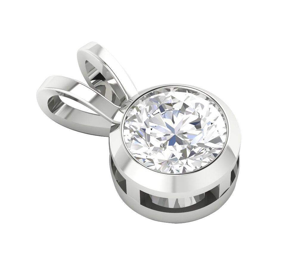 14k/18k Solid Gold Round Diamond I1 G 0.50 Ct Designer Circle Shape Pendant