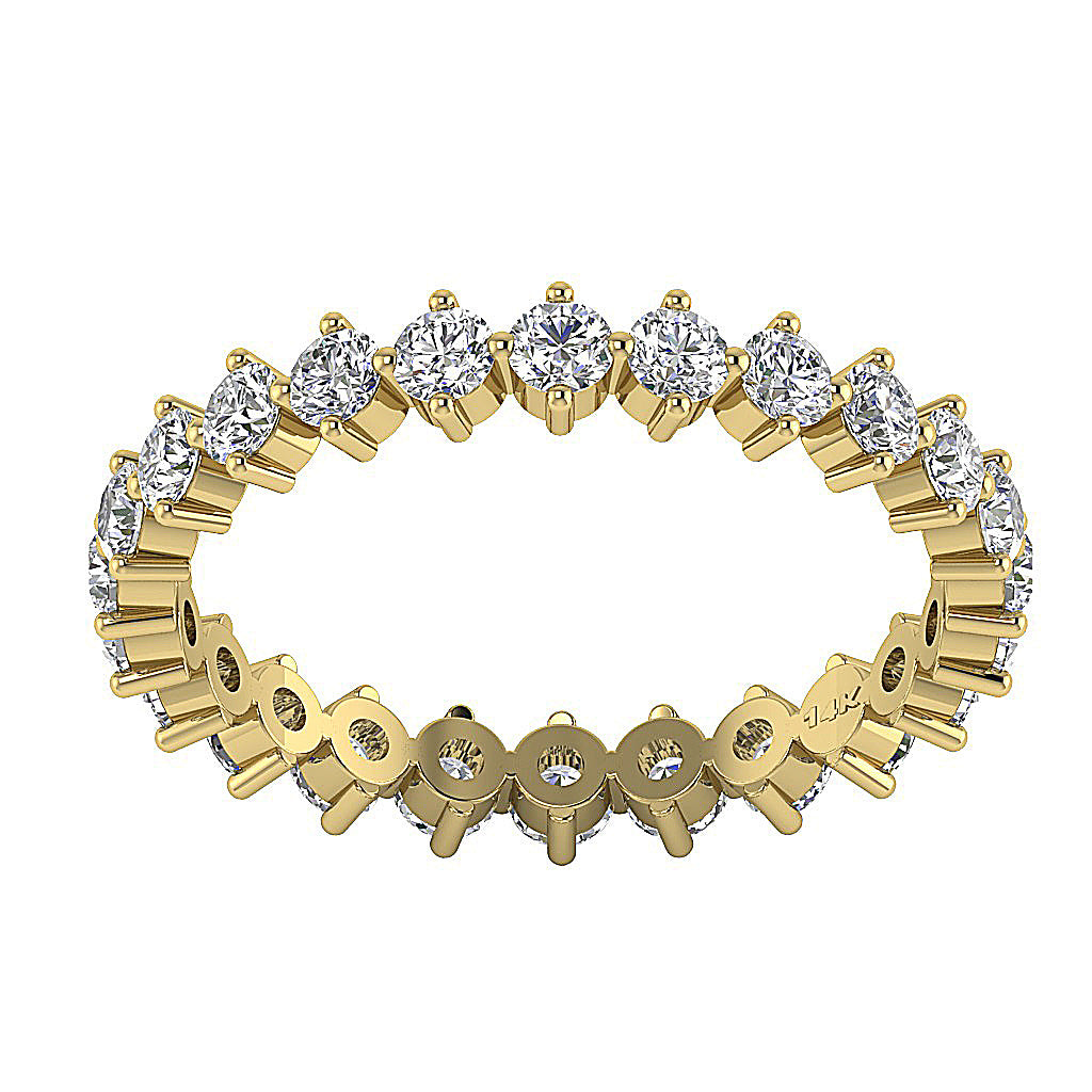 The Cairo Round Diamond White Yellow Rose Gold Eternity Ring