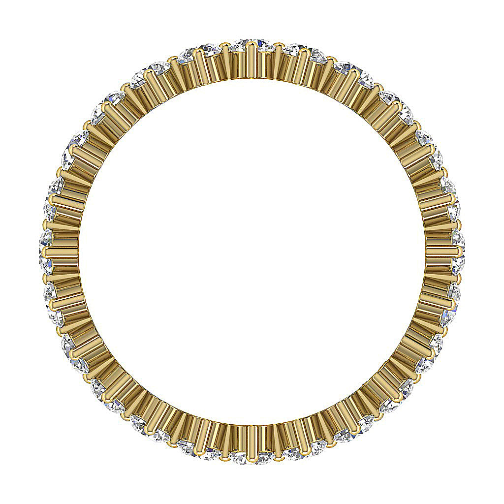 The Cairo Round Diamond White Yellow Rose Gold Eternity Ring
