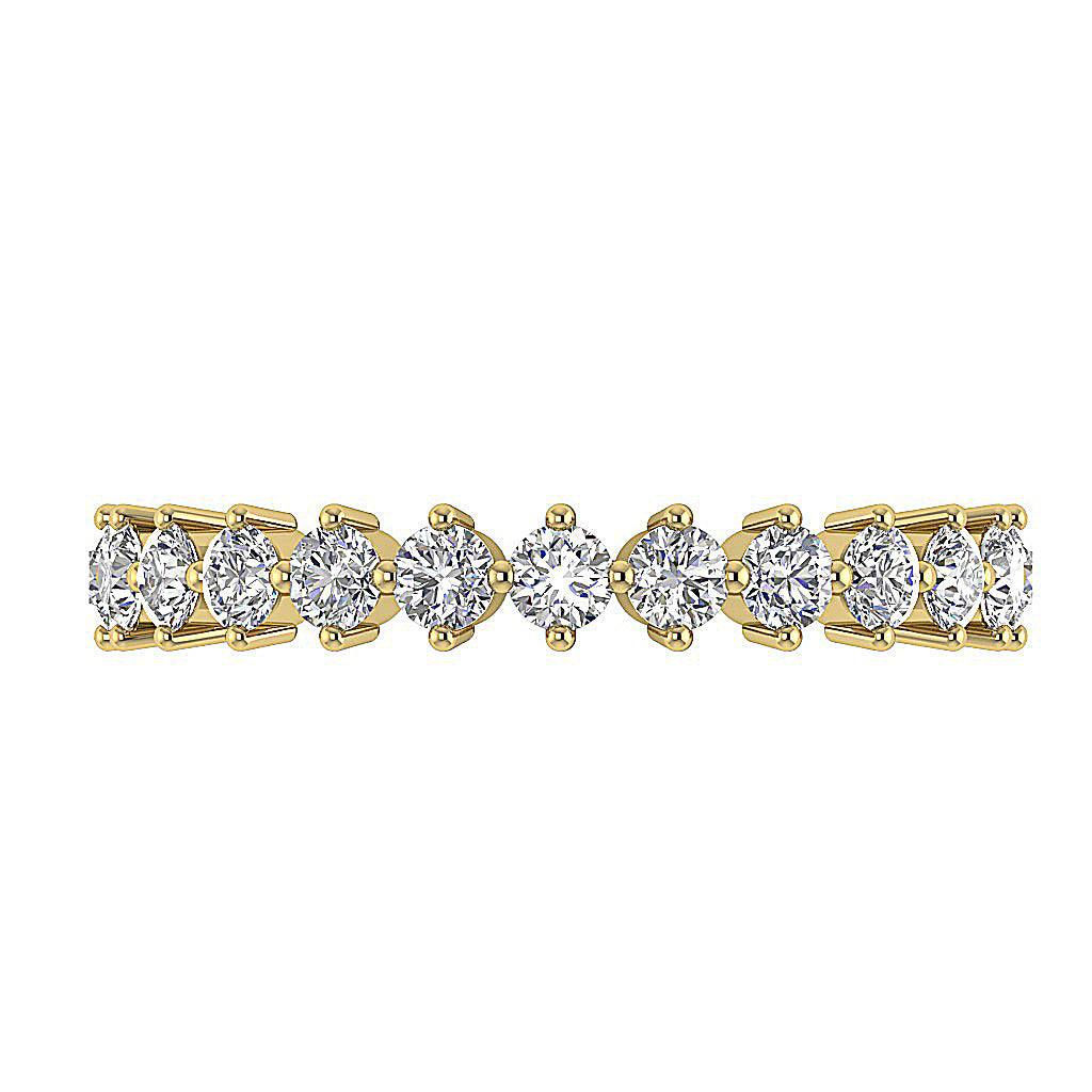 The Cairo Round Diamond White Yellow Rose Gold Eternity Ring