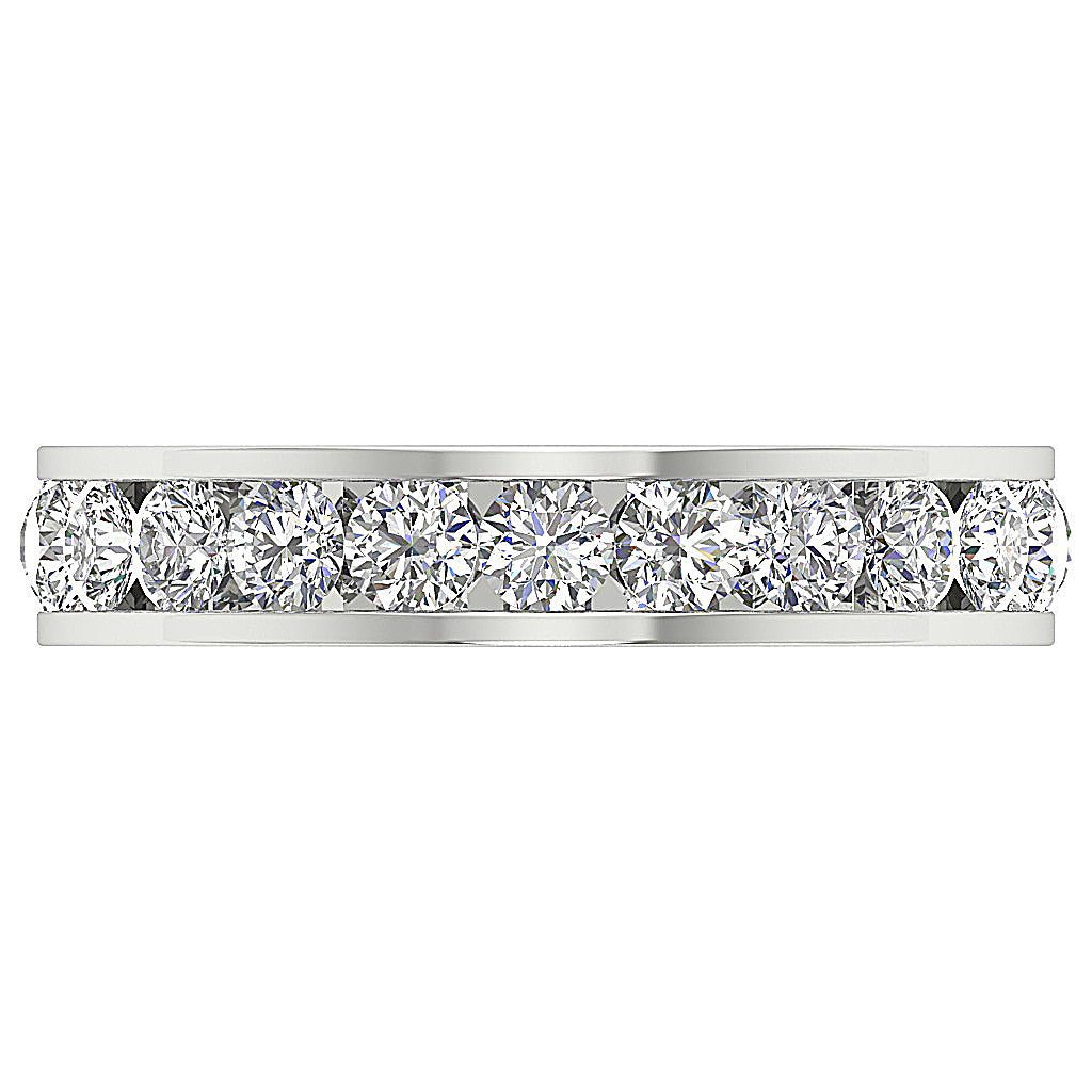 The Cash 3 Carat Round Brilliant Cut Diamond Eternity Engagement Ring 14K Solid Gold