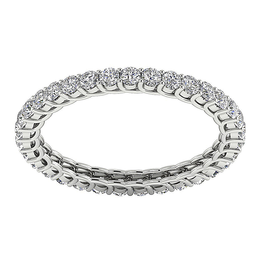 The Dante Rose Gold With Prong Set Round Diamond Eternity Ring