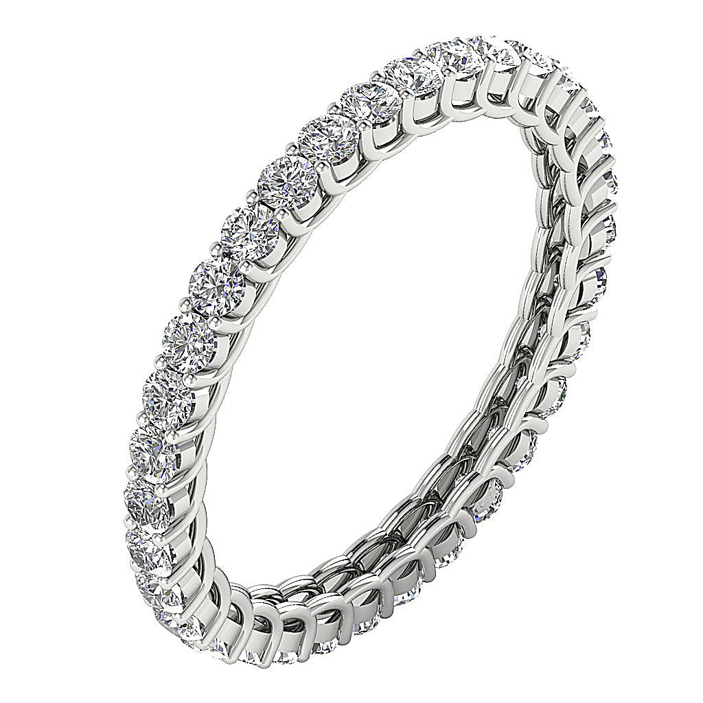 The Dante 14K Rose Gold With Prong Set Round Diamond Eternity Anniversary Ring