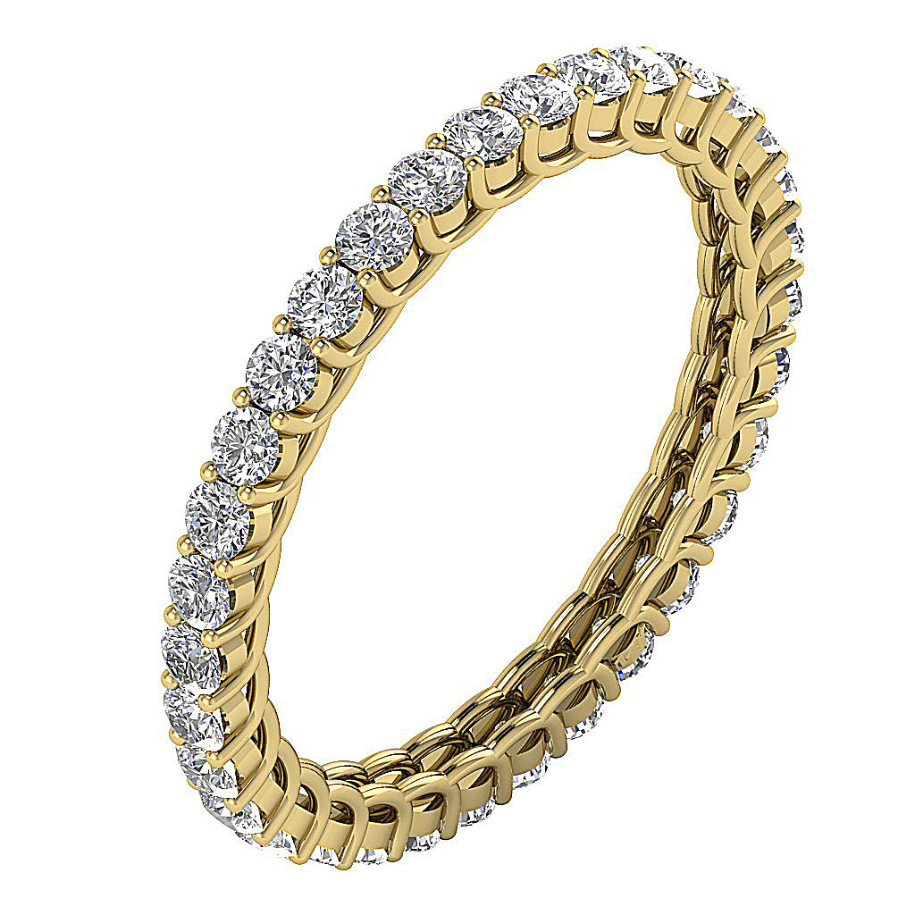 The Dante Rose Gold With Prong Set Round Diamond Eternity Ring