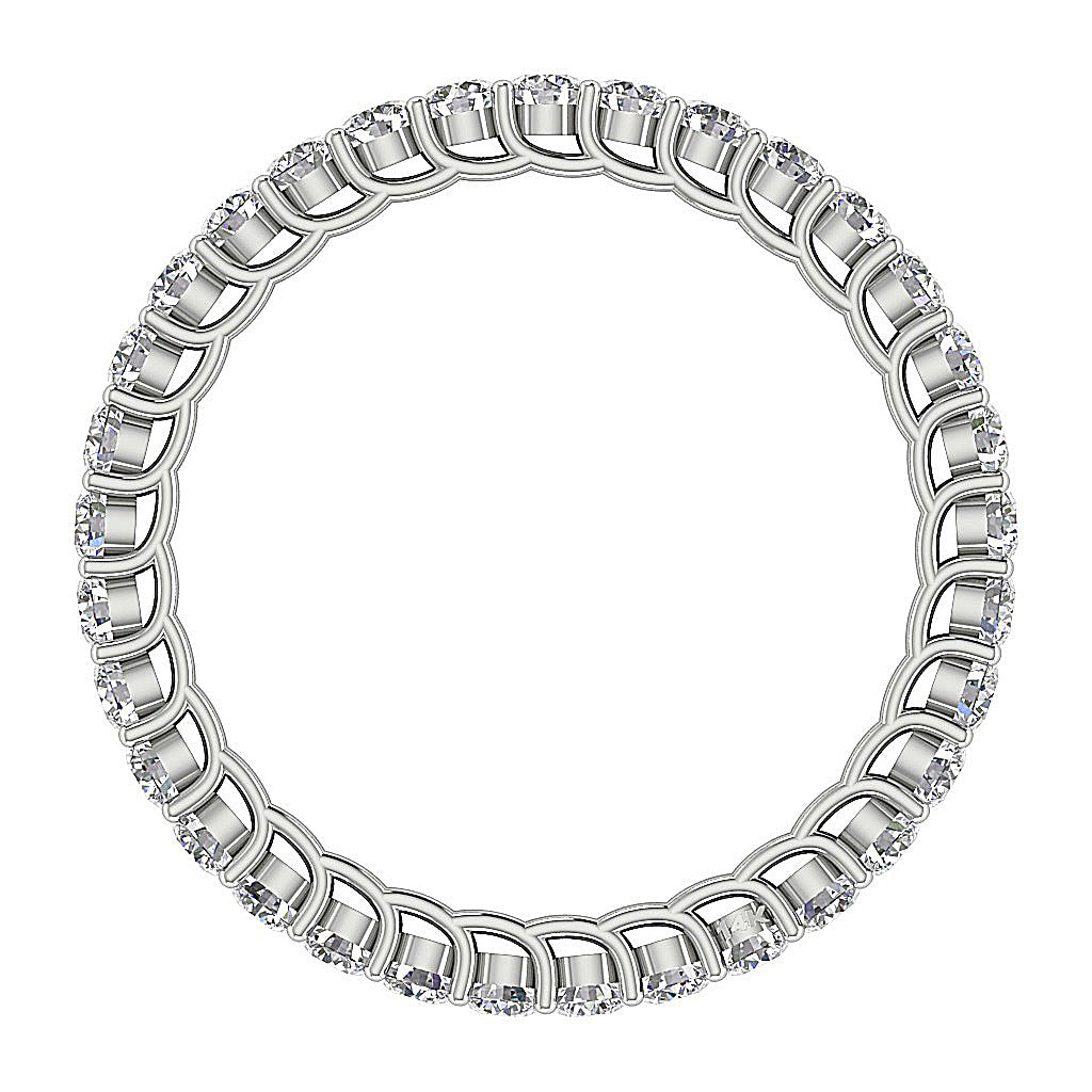 The Dante Rose Gold With Prong Set Round Diamond Eternity Ring