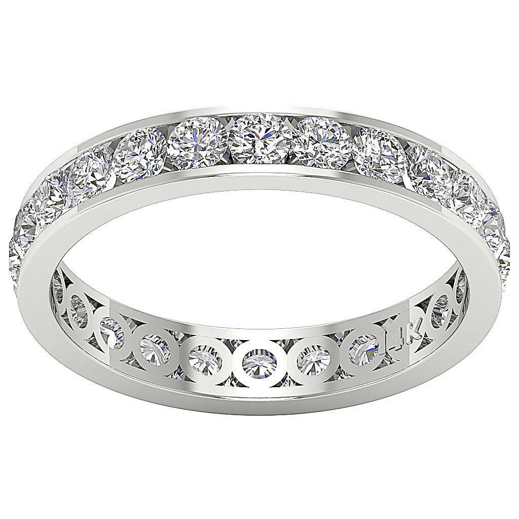 The Hendrix Eternal Sparkle Round Diamond 14K Gold Eternity Ring Band