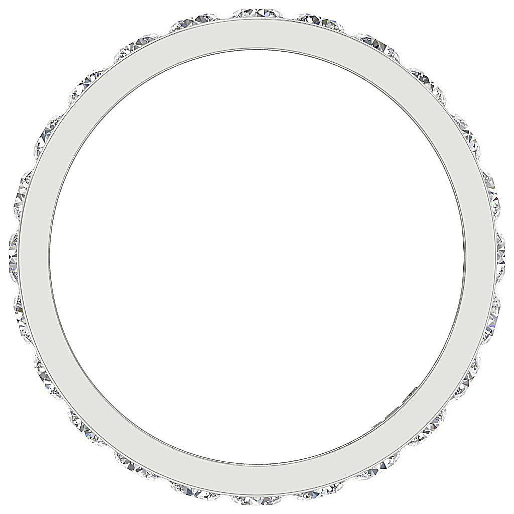 The Hendrix Eternal Sparkle Round Cut Diamond 14K White Gold Eternity Wedding Ring Band
