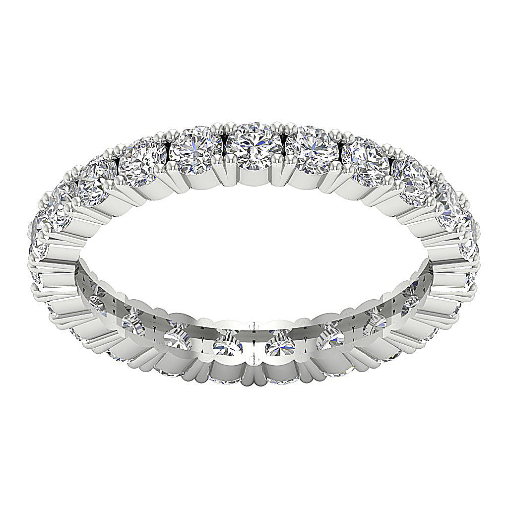 The Ricky 2.30 Carat Natural Round Diamond Eternity Wedding Ring Appraisal