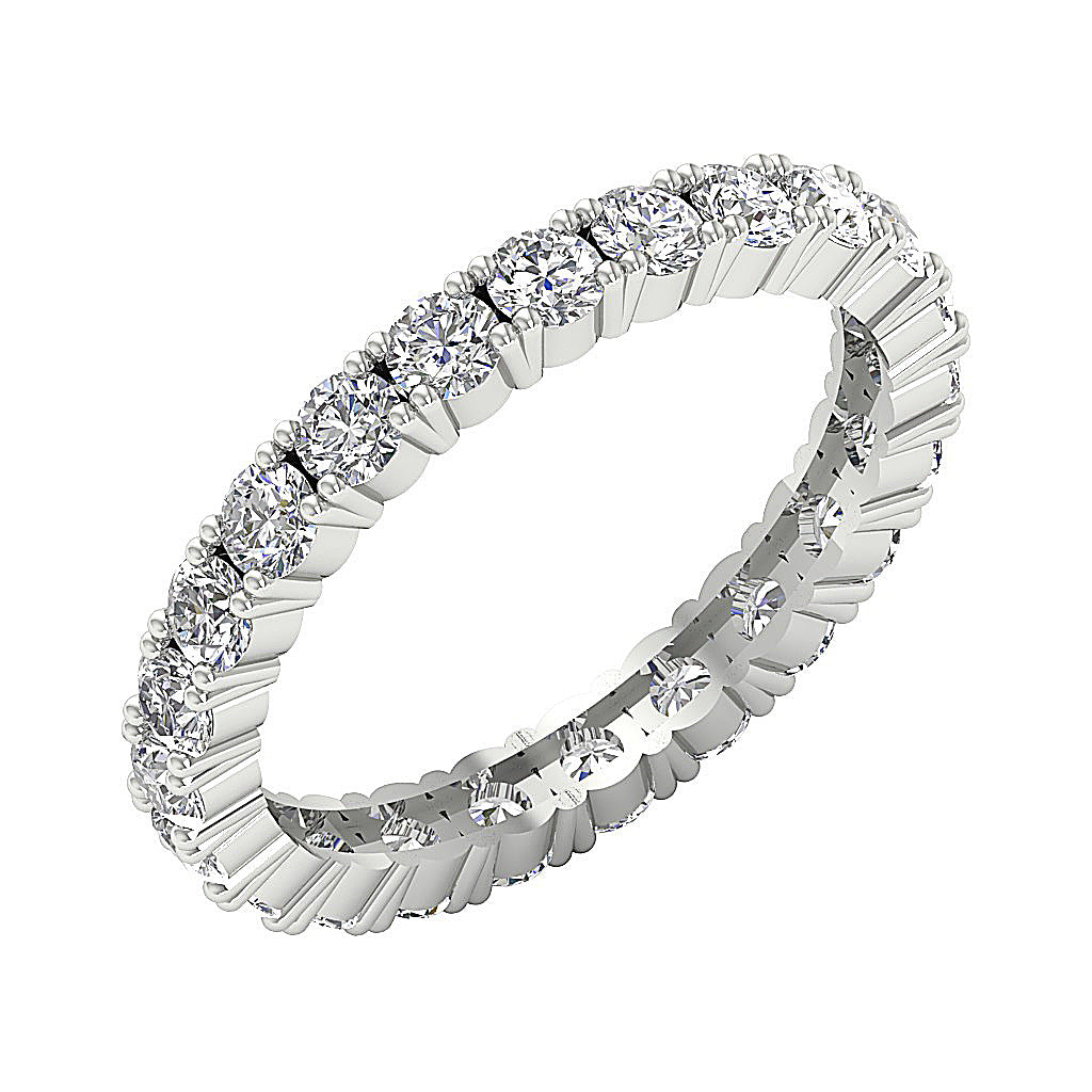 The Ricky 2.30 Carat Natural Round Diamond Eternity Wedding Ring Appraisal