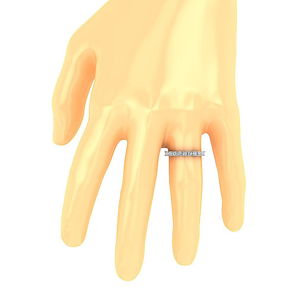 The Ricky 2.30 Carat Natural Round Diamond Eternity Wedding Ring Appraisal