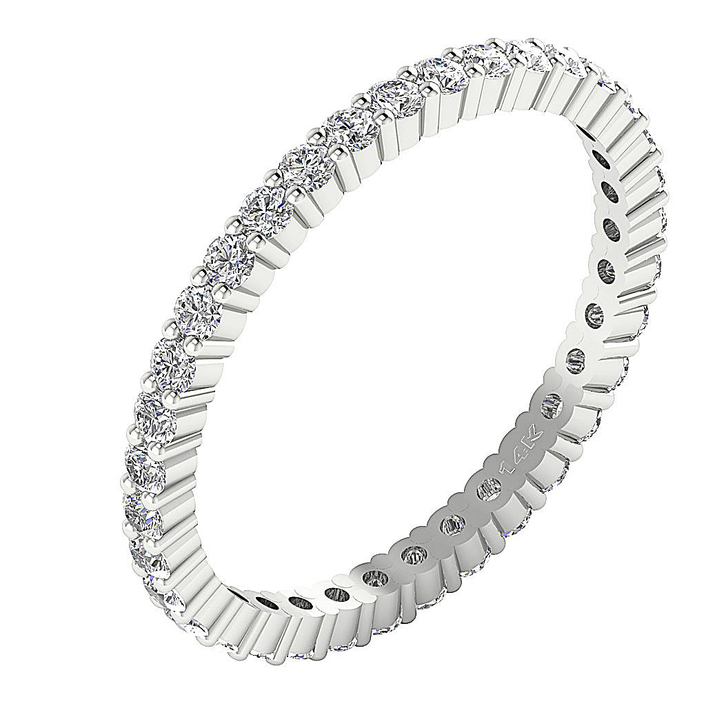 The Fernando Natural Diamond Eternity Anniversary Ring With Prong Set 14K Gold