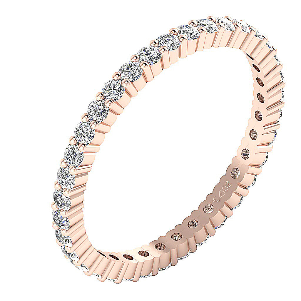 The Fernando Natural Diamond Eternity Anniversary Ring With Prong Set 14K Gold