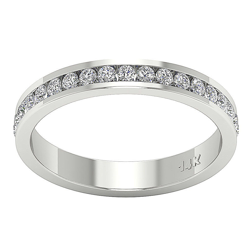 The Archie 14K White Gold Round Diamond Eternity Anniversary Ring For Women