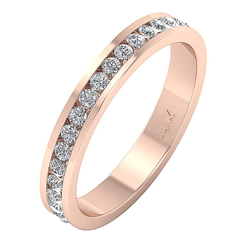 The Archie 14K White Gold Round Diamond Eternity Anniversary Ring For Women