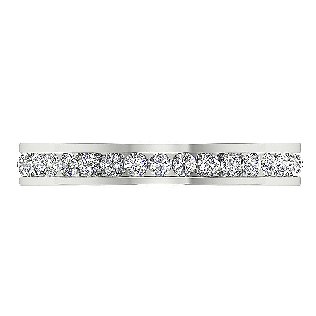 The Archie 14K White Gold Round Diamond Eternity Anniversary Ring For Women
