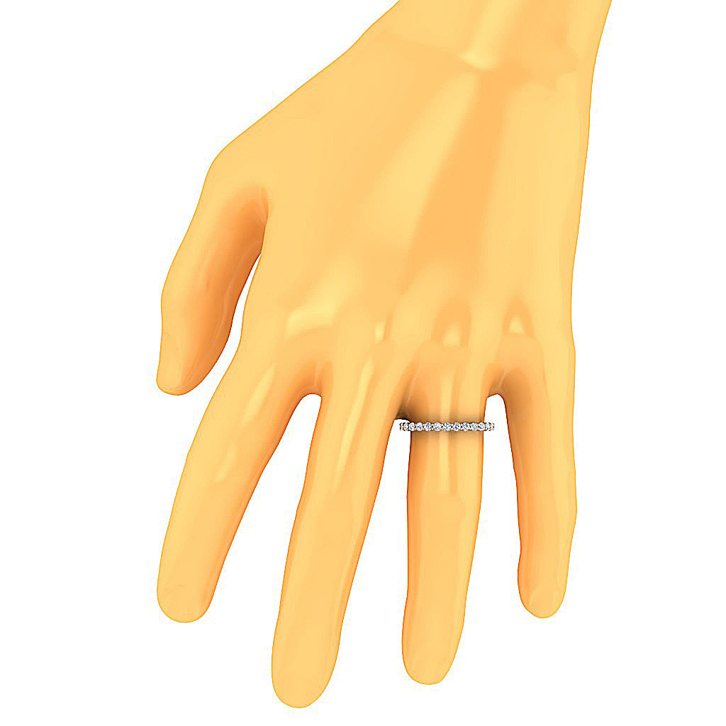 The Derek Natural Diamond Full Eternity 14k Gold Wedding Ring