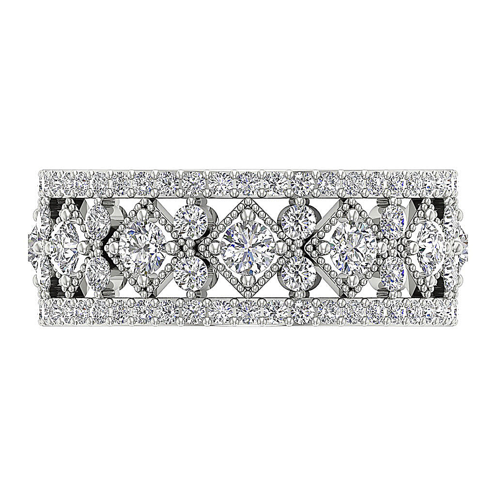 The Desmond Graceful 2.80 Carat Round Cut Diamond Eternity Engagement Ring For Her