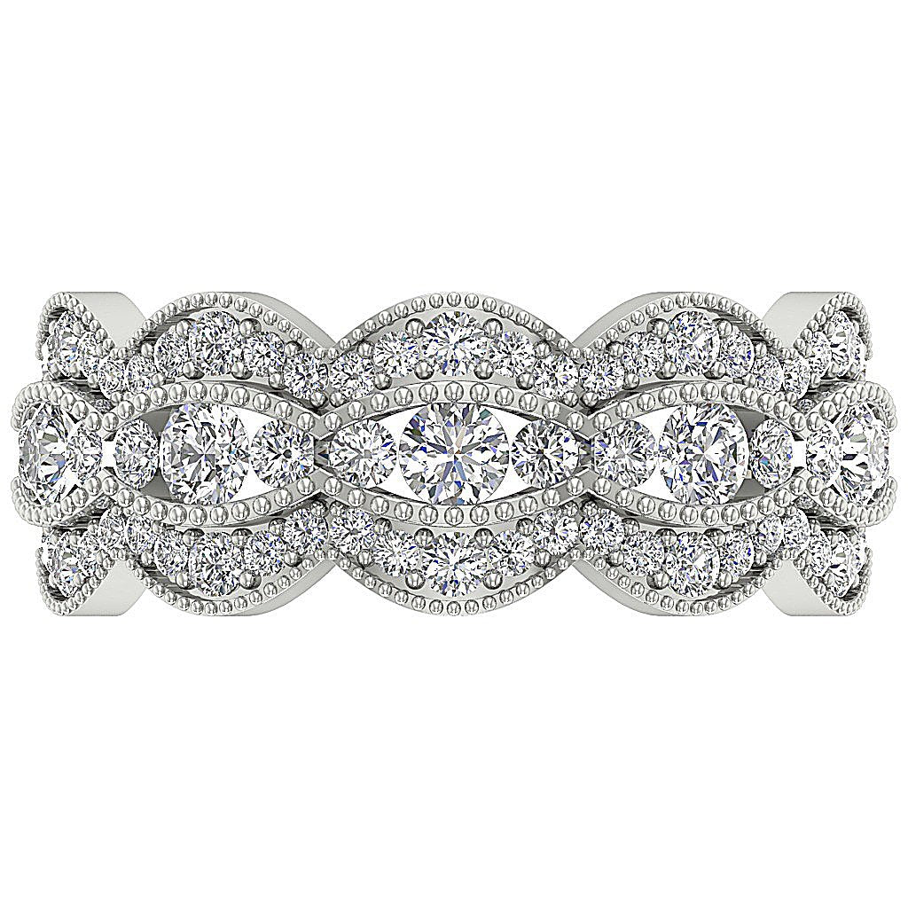 Prong Channel Set Eternity Anniversary Ring I1 G 3.00 Ct Round Diamond 14k Rose Gold