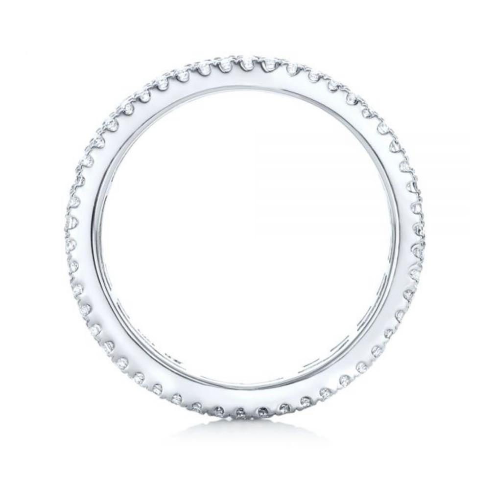 Additional Payment For Round Baguette Diamond VVS1 E 3.90 Ct Eternity Anniversary Ring 14K White Gold