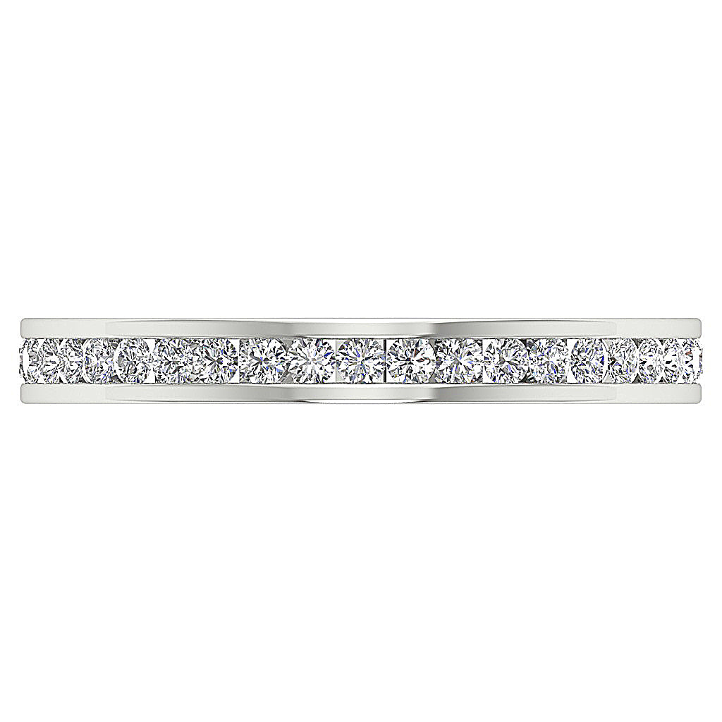 The Clayton Round Diamond 14K Gold Full Eternity Stackable Ring