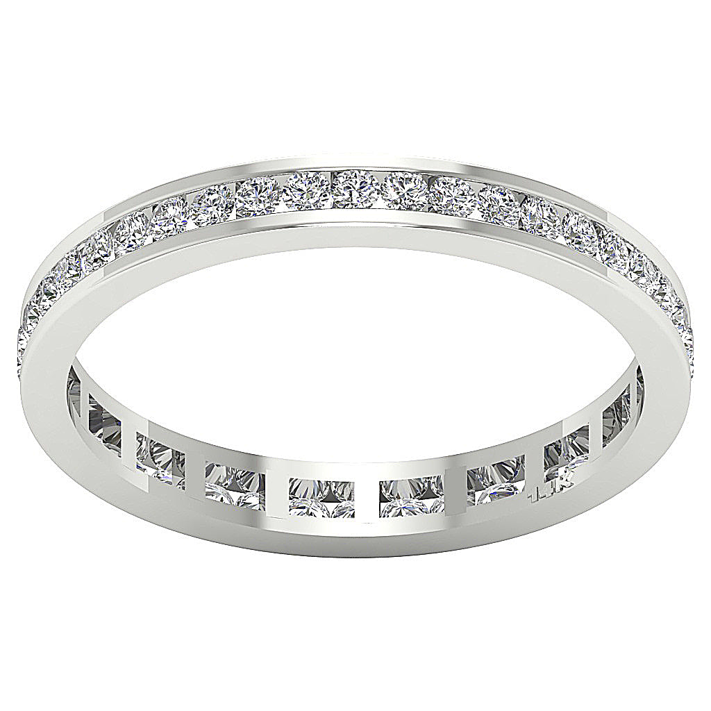 The Clayton Round Diamond 14K Gold Full Eternity Stackable Ring