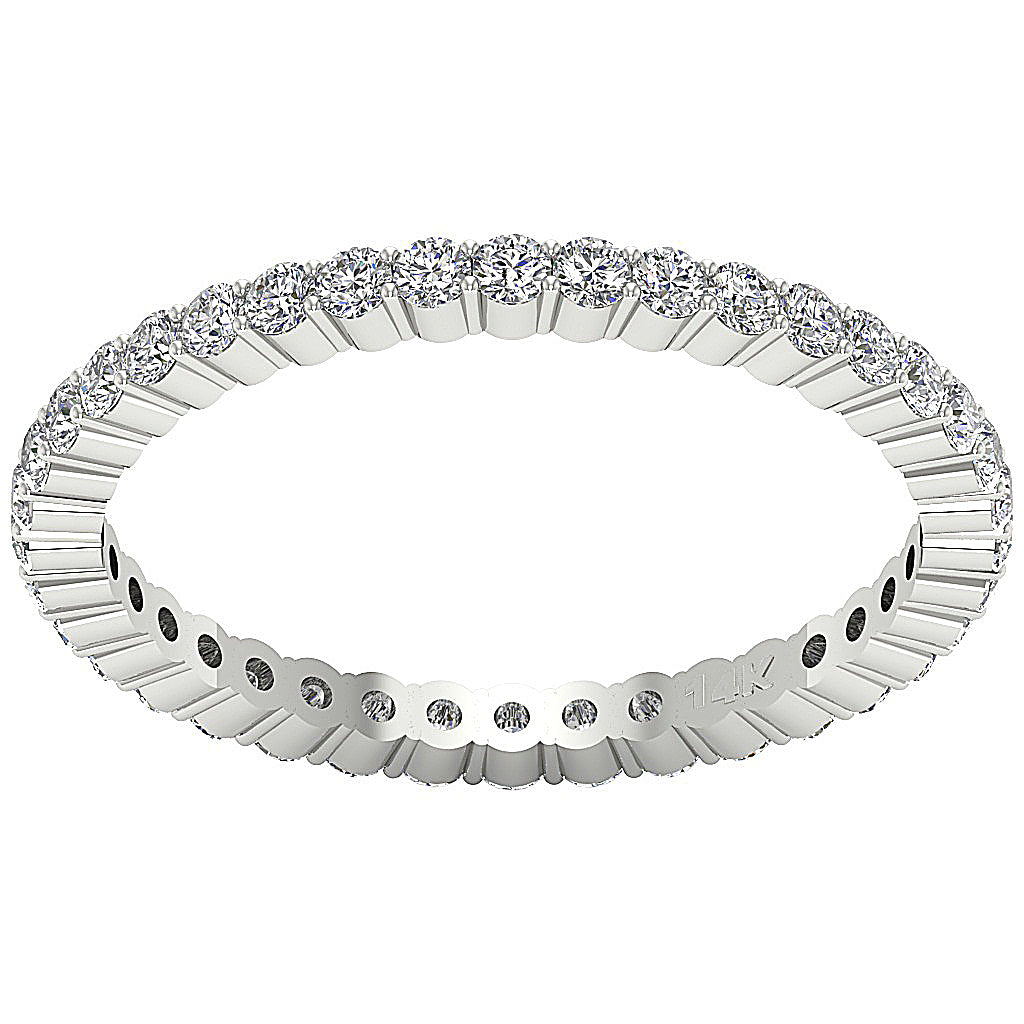 The Spencer Stackable Full Eternity Round Cut Diamond Gold Ring