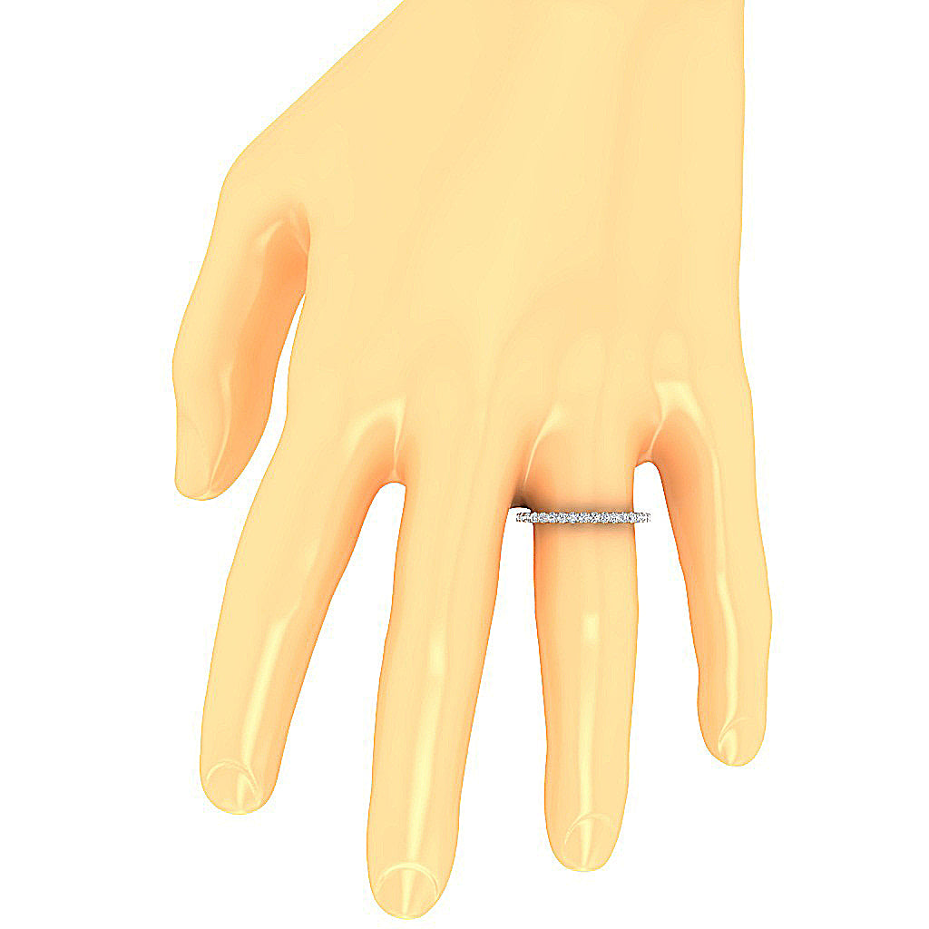 The Spencer Stackable Full Eternity Round Cut Diamond Gold Ring