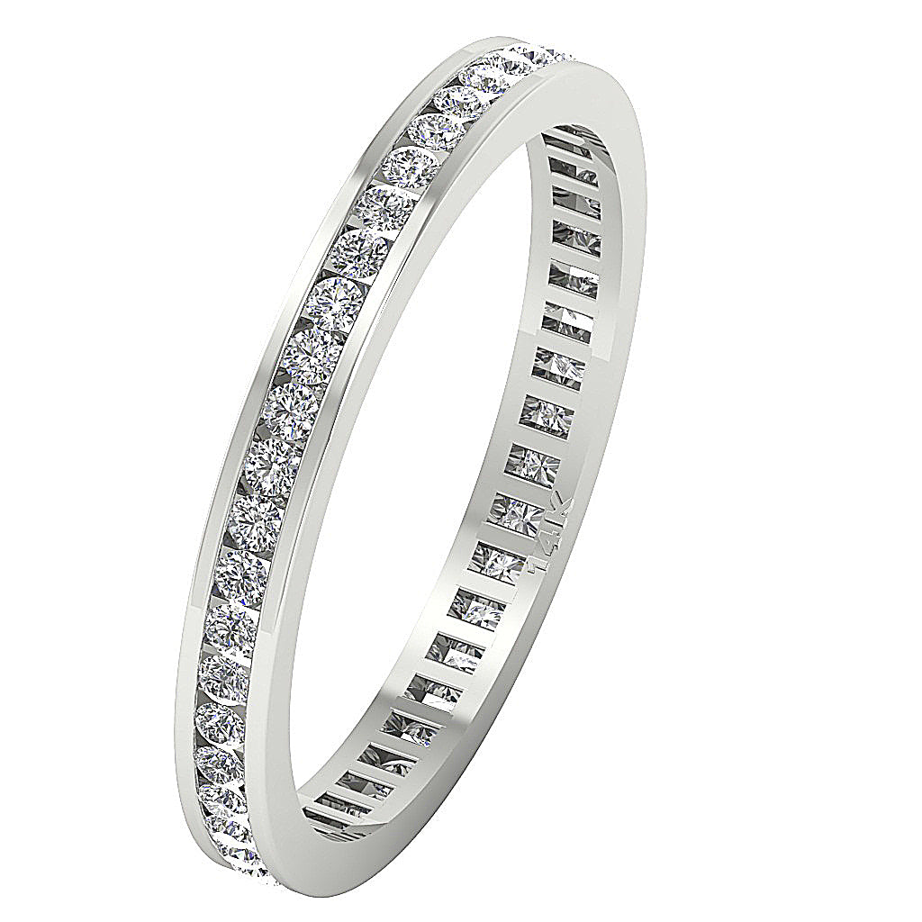 The Cody Natural Diamond White Gold Full Eternity Wedding Ring
