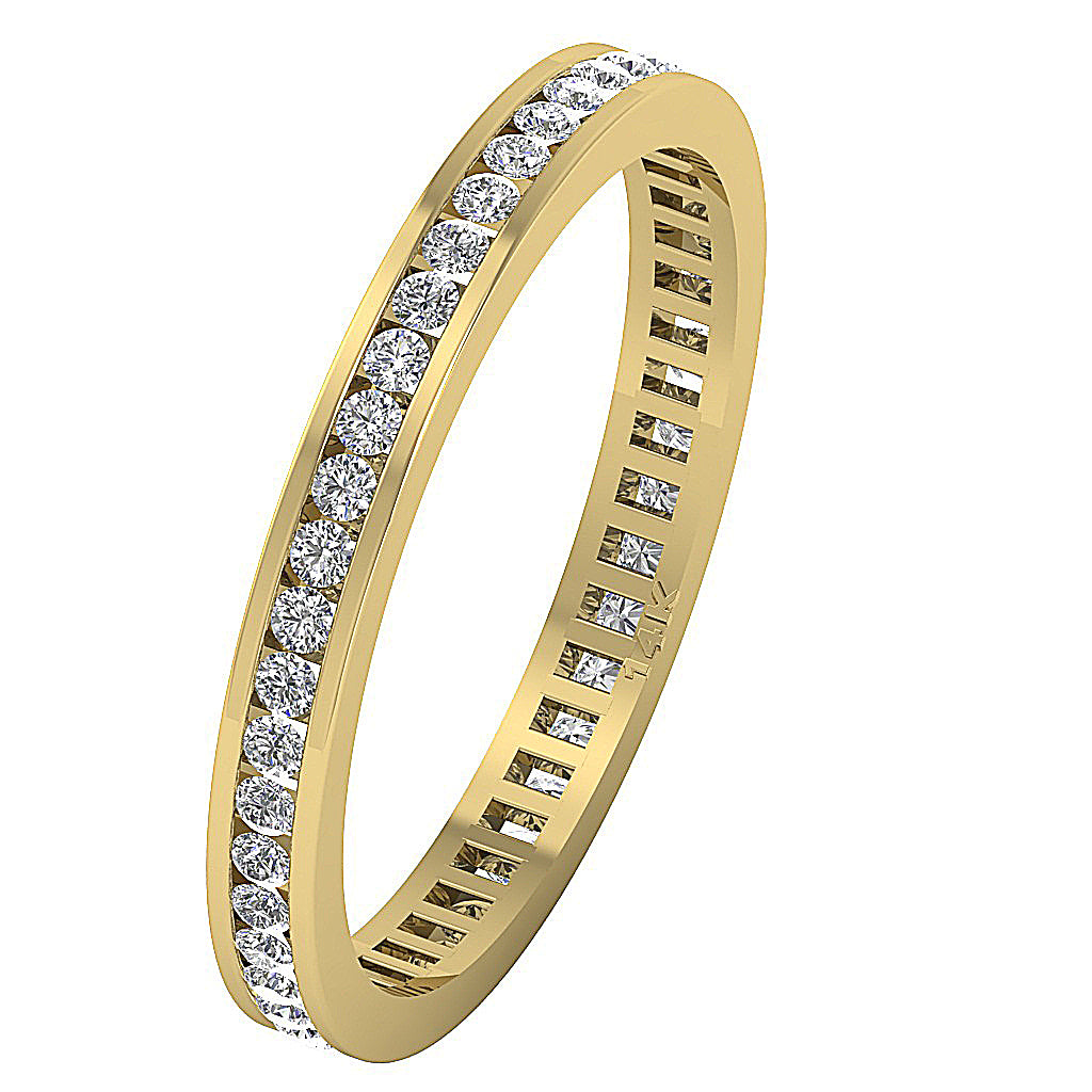 The Cody Natural Diamond White Gold Full Eternity Wedding Ring