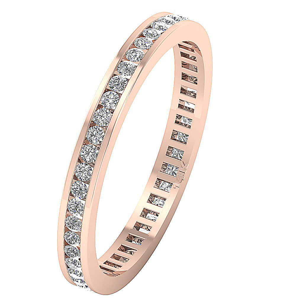 The Cody Natural Diamond White Gold Full Eternity Wedding Ring