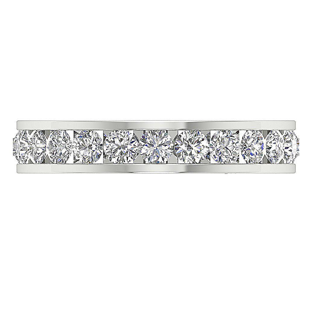 The Prince Beautiful Eternity Wedding Ring Channel Set Round Cut Diamond Gold