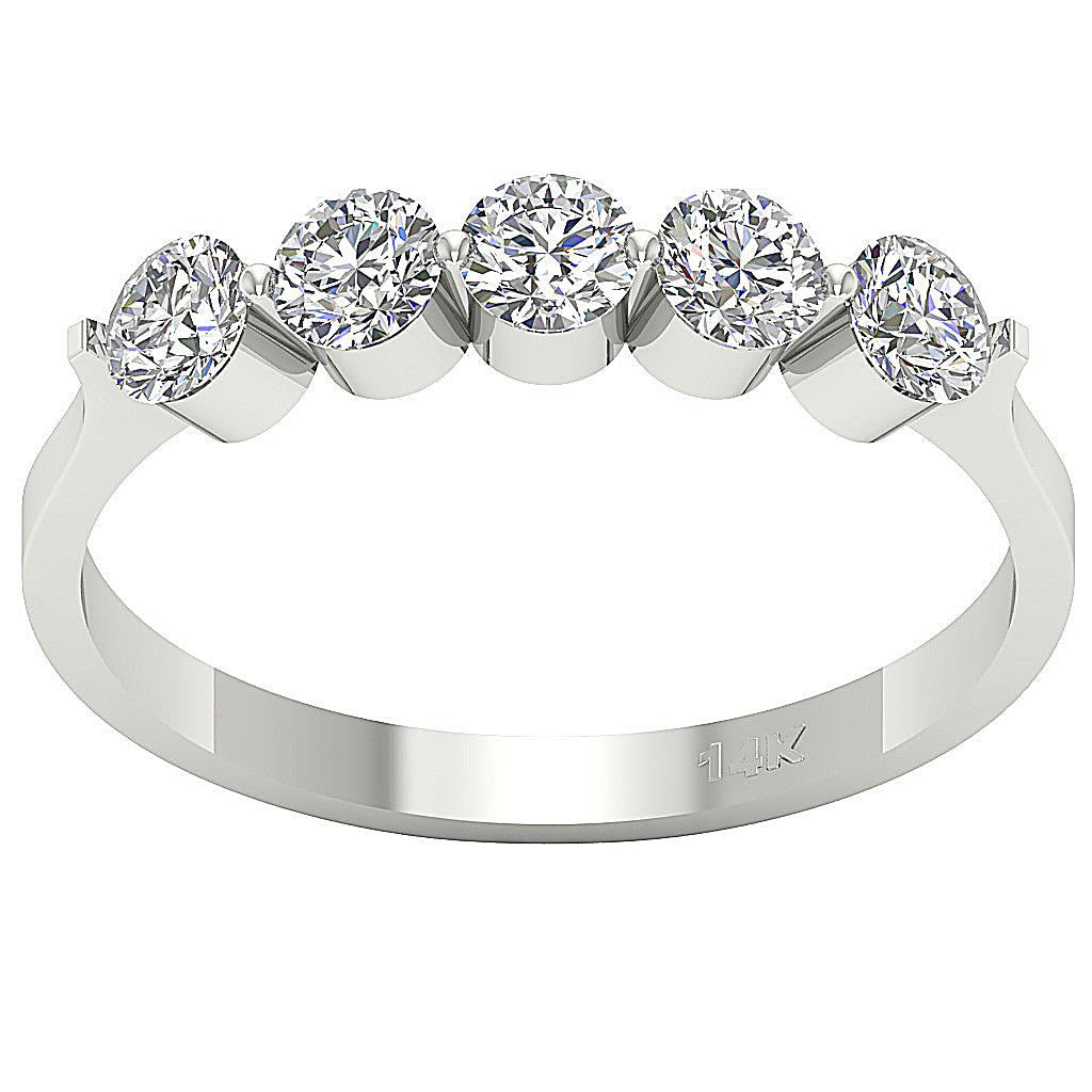 The Jamir Natural Diamond Simply Stunning Five Stone Engagement Ring