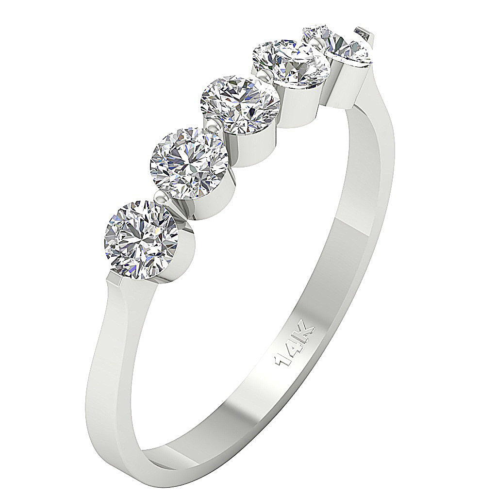 The Jamir Natural Diamond Simply Stunning Five Stone Engagement Ring