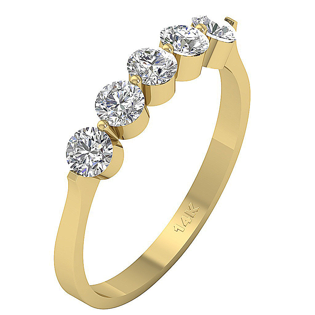 The Jamir Natural Diamond Simply Stunning Five Stone Engagement Ring