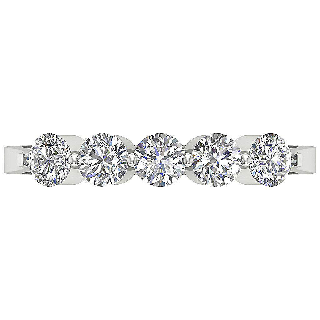 The Jamir Natural Diamond Simply Stunning Five Stone Engagement Ring