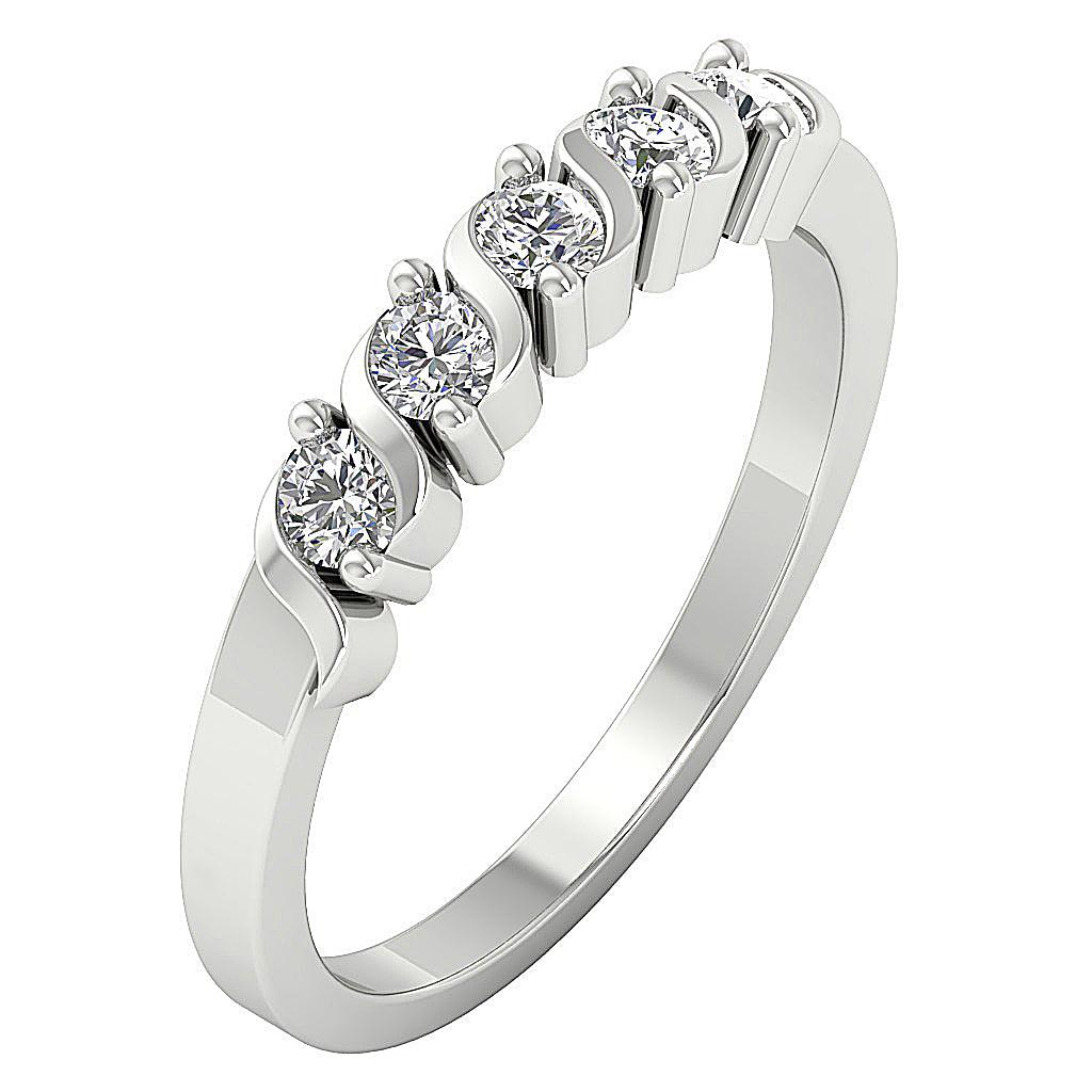 The Amiri 14K Yellow Gold Vintage Five Stone Engagement Diamond Ring