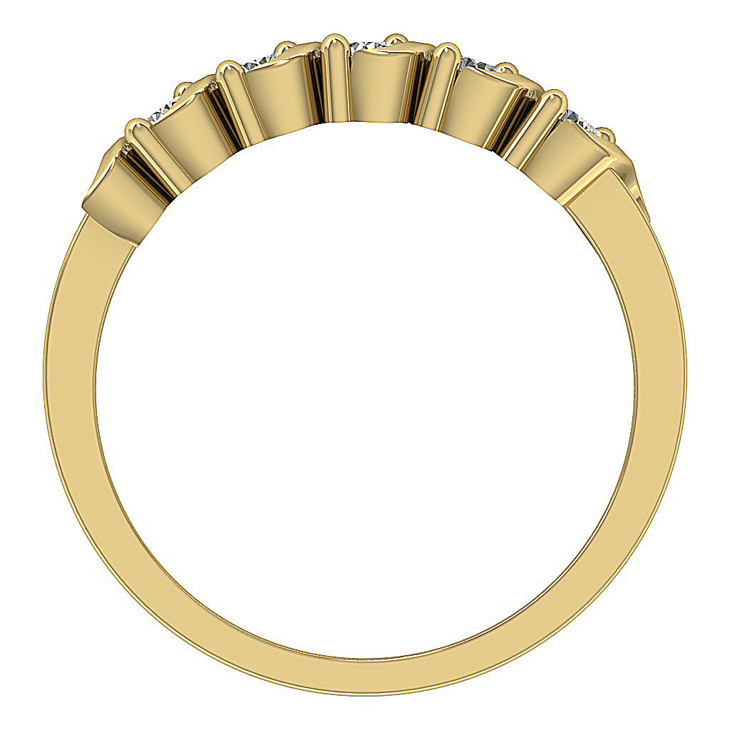 The Amiri 14K Yellow Gold Vintage Five Stone Engagement Diamond Ring