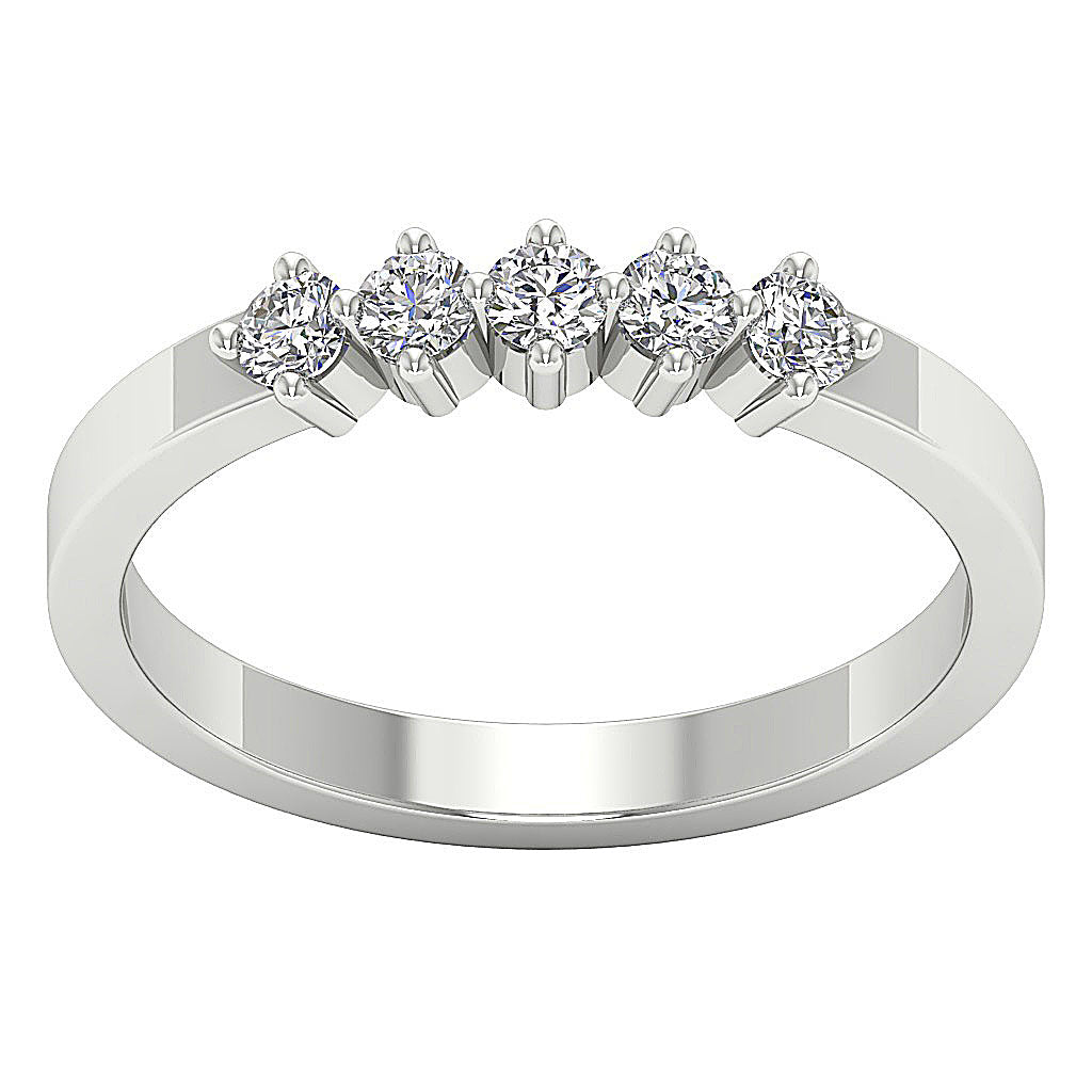 The Deacon Classic 5 Stone Wedding Natural Diamond Ring For Women