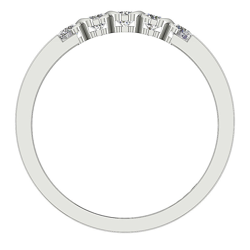 The Dominick Round Cut Diamond Five Stone Engagement Ring For Her