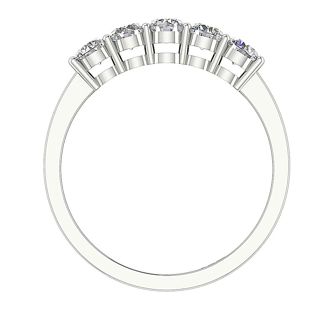 The Callahan Five Stone Felicity Natural Diamond Rose Gold Wedding Ring 2 MM