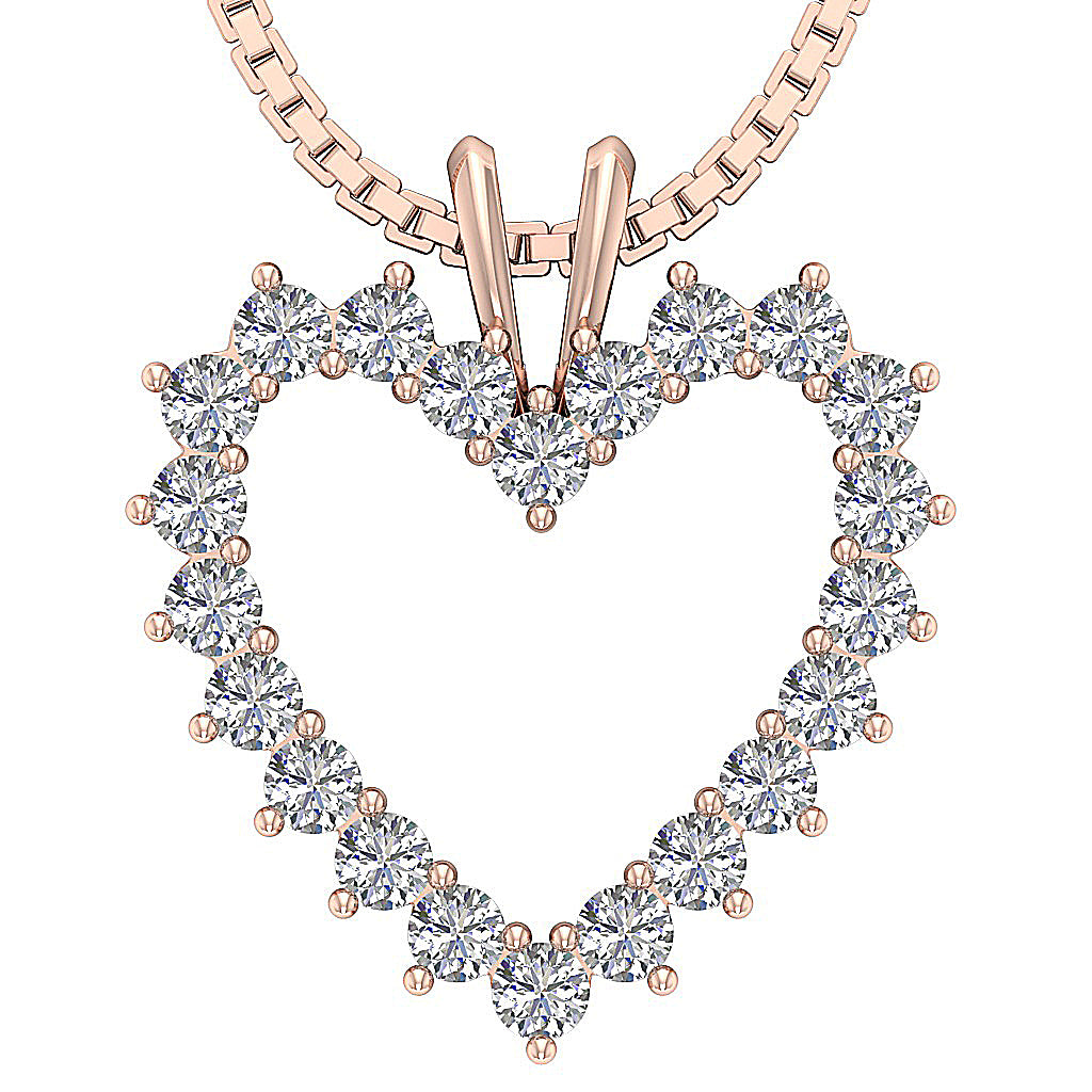 The Sydney Genuine Natural Diamond Open Heart Pendant