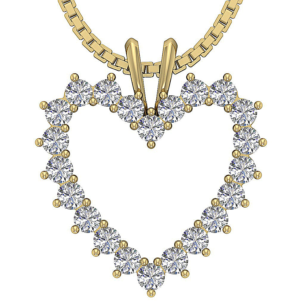 The Sydney Genuine Natural Diamond Open Heart Pendant