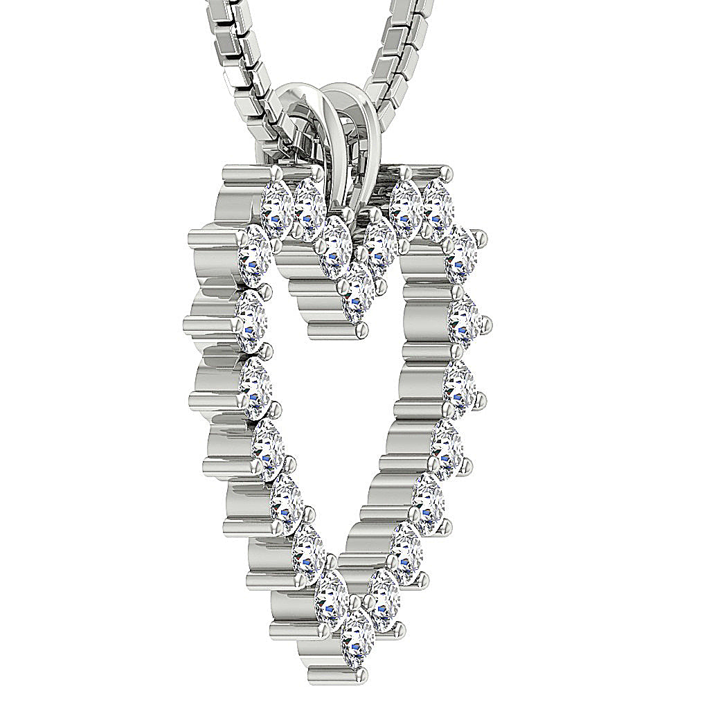 The Sydney Genuine Natural Diamond Open Heart Pendant