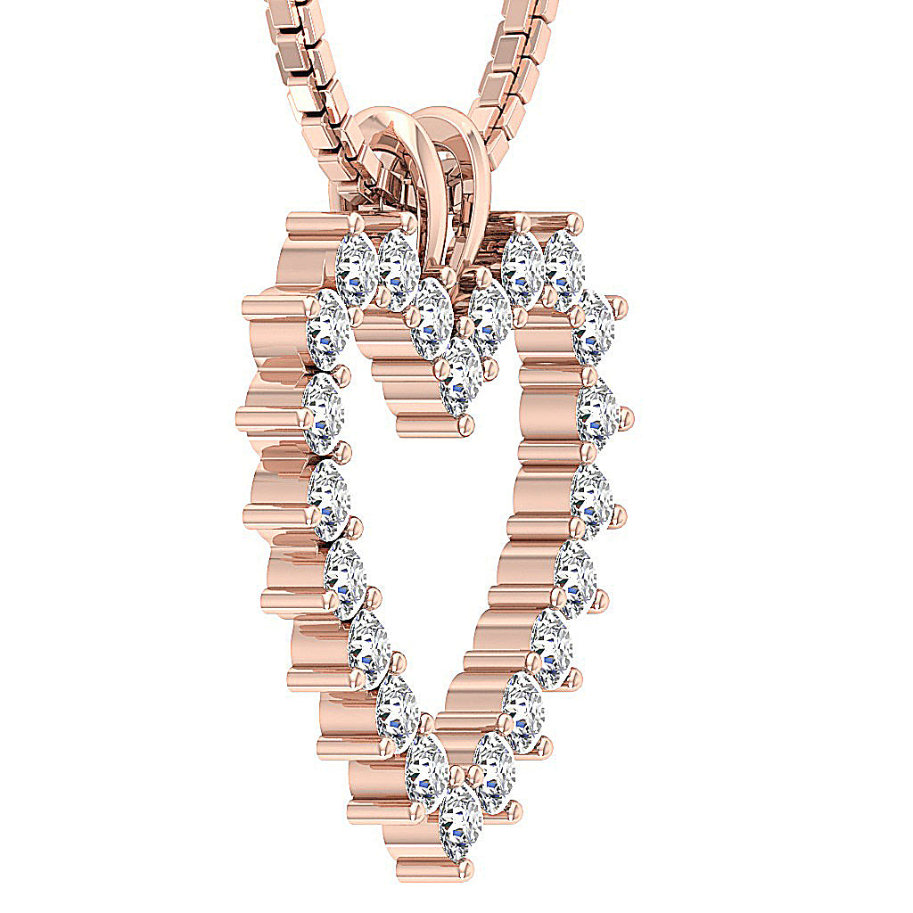 The Sydney Genuine Natural Diamond Open Heart Pendant
