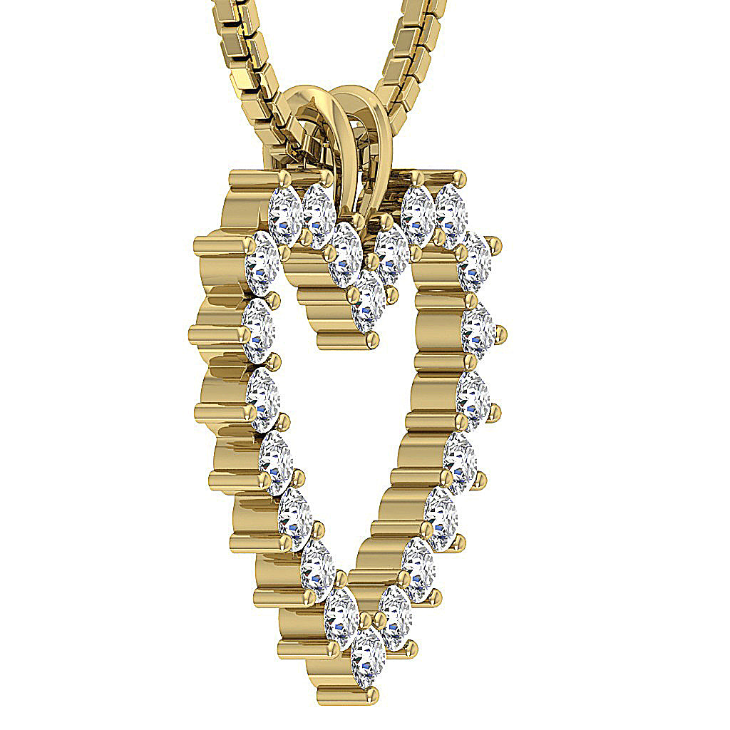 The Sydney Genuine Natural Diamond Open Heart Pendant