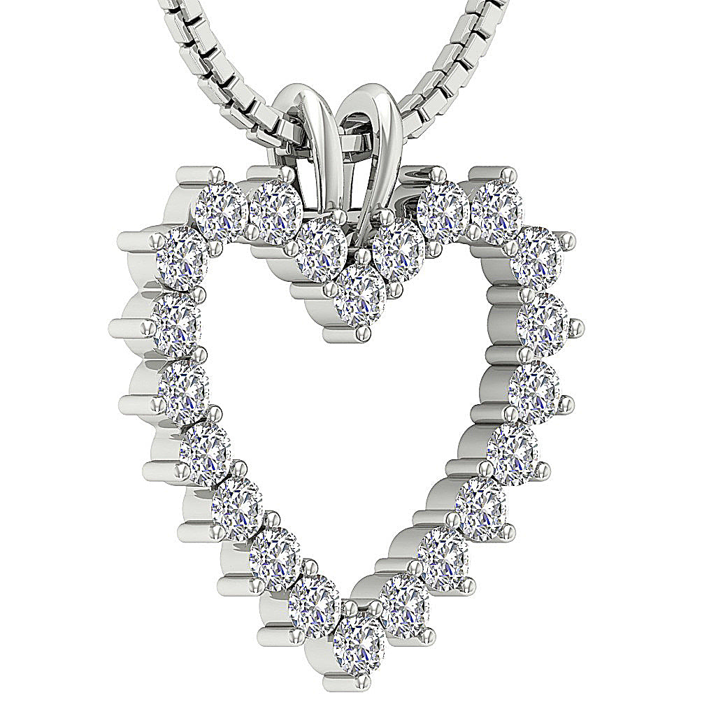 The Sydney Genuine Natural Diamond Open Heart Pendant