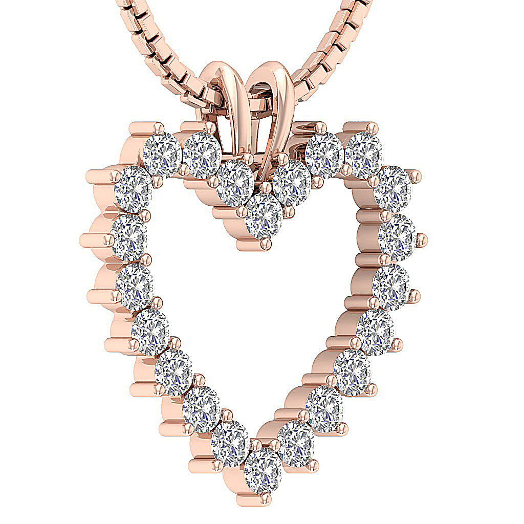 The Sydney Genuine Natural Diamond Open Heart Pendant
