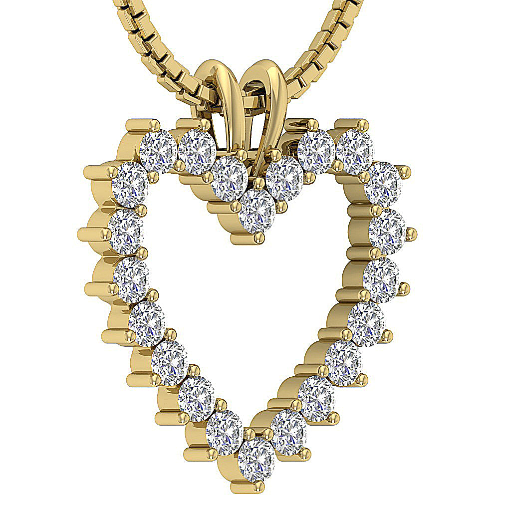 The Sydney Genuine Natural Diamond Open Heart Pendant