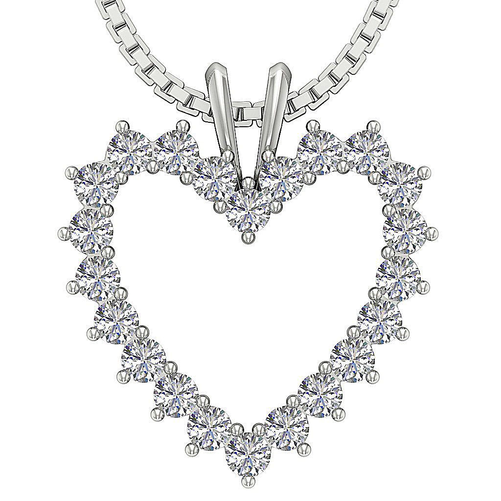 The Sydney Genuine Natural Diamond Open Heart Pendant