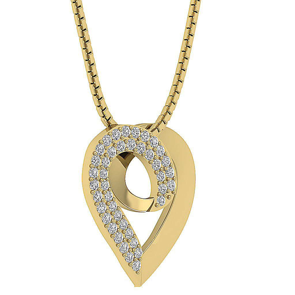 The Zander Diamond Accented Gold Heart Pendant